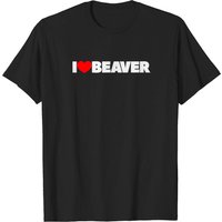 T-shirt pour hommes Beaver Liquor I Love Beaver en noir — T-shirts pour hommes