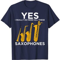 T-shirt Subcontrabass Saxophone pour hommes en noir — T-shirts pour hommes