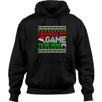 J'ai mis mon jeu sur pause pour être ici - Hoodie de Noël Gamer — Sweats à capuche pour hommes