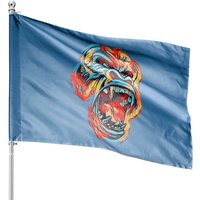 Drapeau de Maison Image de Gorille Argenté Coloré — Drapeaux décoratifs
