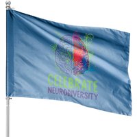 Drapeau de Maison avec Symbole de l'Infini Autisme pour Célébrer la Neurodiversité — Drapeaux décoratifs