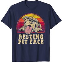 T-shirt Logo Pitbull Resting Pit Face pour Hommes — T-shirts pour hommes