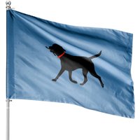 Labrador Retriever House Flag Play Fetch Black Lab — Decorative Flags