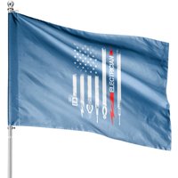 American Flag with Electrician Design House Flag