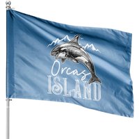 Orcas Island Apparel Killer Whale Sea House Flag — Decorative Flags