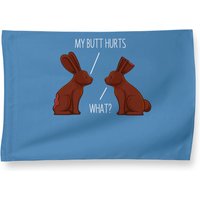 Drapeau de Maison Pâques Lapin Chocolat My Butt Hurts — Drapeaux décoratifs