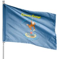 Drapeau de maison Curious George I Go Bananas For Books — Drapeaux décoratifs