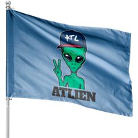 Atlanta Atlien Atl Gift House Flag - Double-Sided Print