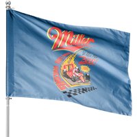 Vintage Miller High Life Racing Beer House Flag — Decorative Flags
