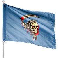 Salty-dog American Traditional Grim Reaper Halloween House Flag — Decorative Flags