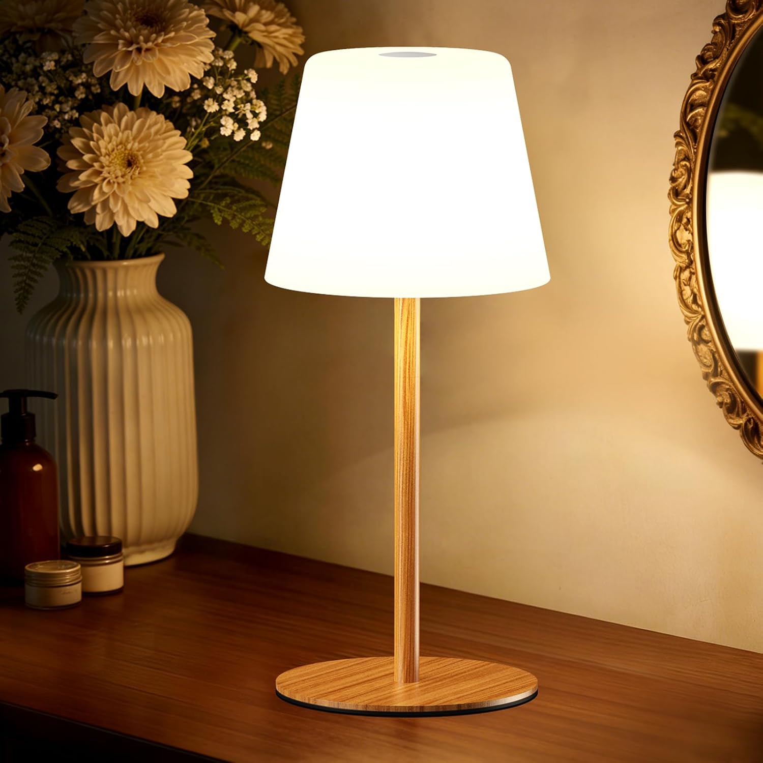 Lampe de table sans fil NEEZUKAR, lampe LED étanche rechargeable — Lampe de bureau menée