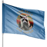 Drapeau de Maison Ratons Laveurs Live Fast Eat Trash — Drapeaux décoratifs