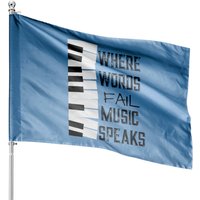 Drapeau de Maison pour Amateurs de Jazz - Impression Double Face — Drapeaux décoratifs