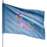 Faith Hope Love Hummingbird House Flag