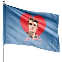 Elvis Smooches House Flag for Outdoor Use — Decorative Flags