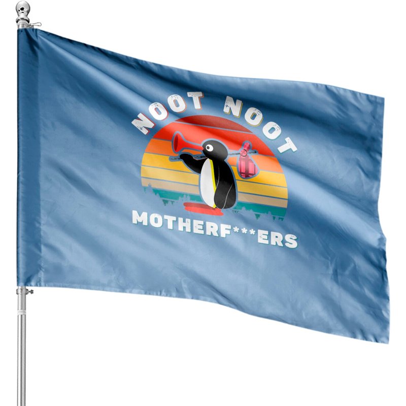Noot Noot Pingu House Flag - Double-Sided Polyester Flag — Decorative Flags
