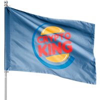 Crypto King Funny Cryptocurrency House Flag — Decorative Flags