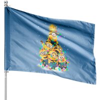 Minions Merry Christmas Tree House Flag for Outdoor Use — Decorative Flags