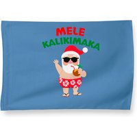 Drapeau de maison Mele Kalikimaka Noël Vacances Santa Hawaïen — Drapeaux décoratifs