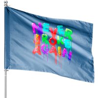 Drapeau de Maison Coloré Never Broke Again — Drapeaux décoratifs