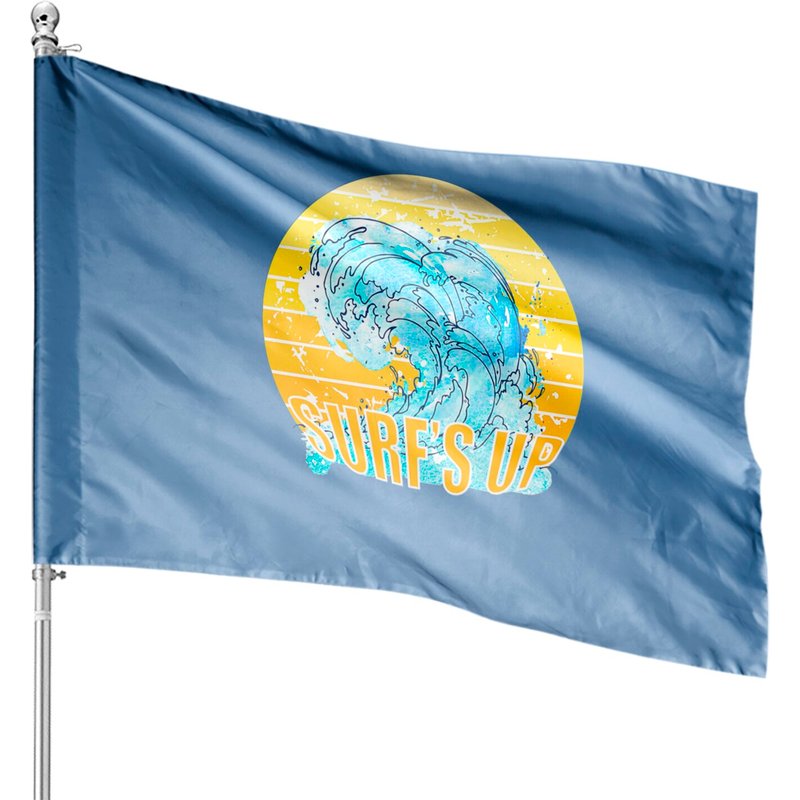 Vintage Distressed Surf House Flag - Double-Sided Print — Decorative Flags