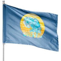 Drapeau Vintage Distressed Surf House - Impression Double Face