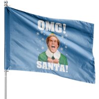 Drapeau de Maison Omg Santa Buddy Elf pour Noël — Drapeaux décoratifs