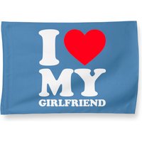 Drapeau de Maison J'aime Ma Copine - Thème Cœur — Drapeaux décoratifs