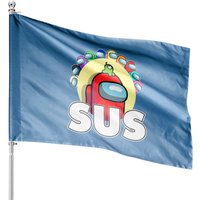 Drapeau Among Us Sus pour usage extérieur — Drapeaux décoratifs