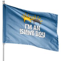 Drapeau de Maison I'm An Island Boy - Impression Double Face — Drapeaux décoratifs