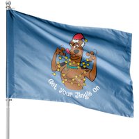 Drapeau de Maison Get Your Jingle On - Impression Recto Verso