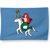 Drapeau de Maison Ajusté Sirène Montant Licorne