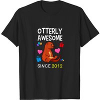 T-shirt Otter Happy pour hommes - Anniversaire des enfants 9 ans — T-shirts pour hommes