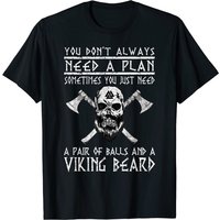 T-shirt Viking Prayer pour hommes en noir