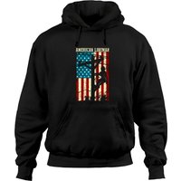 Hoodie Lineman Drapeau Américain Câble Électrique Pullover — Sweats à capuche pour hommes
