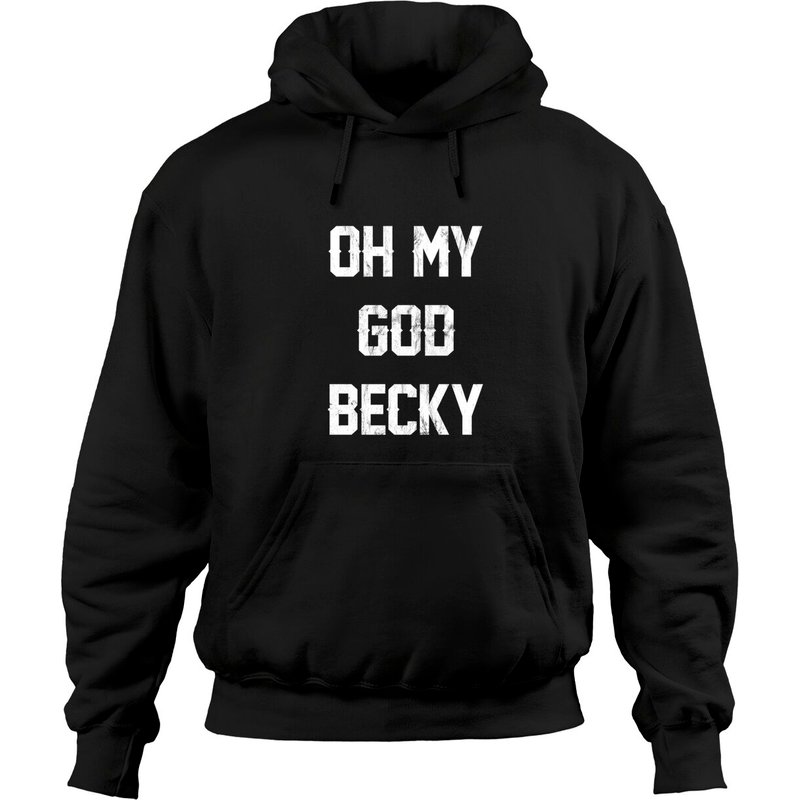 Hoodie Oh My God Becky avec Lettrage Distressé — Sweats à capuche pour hommes
