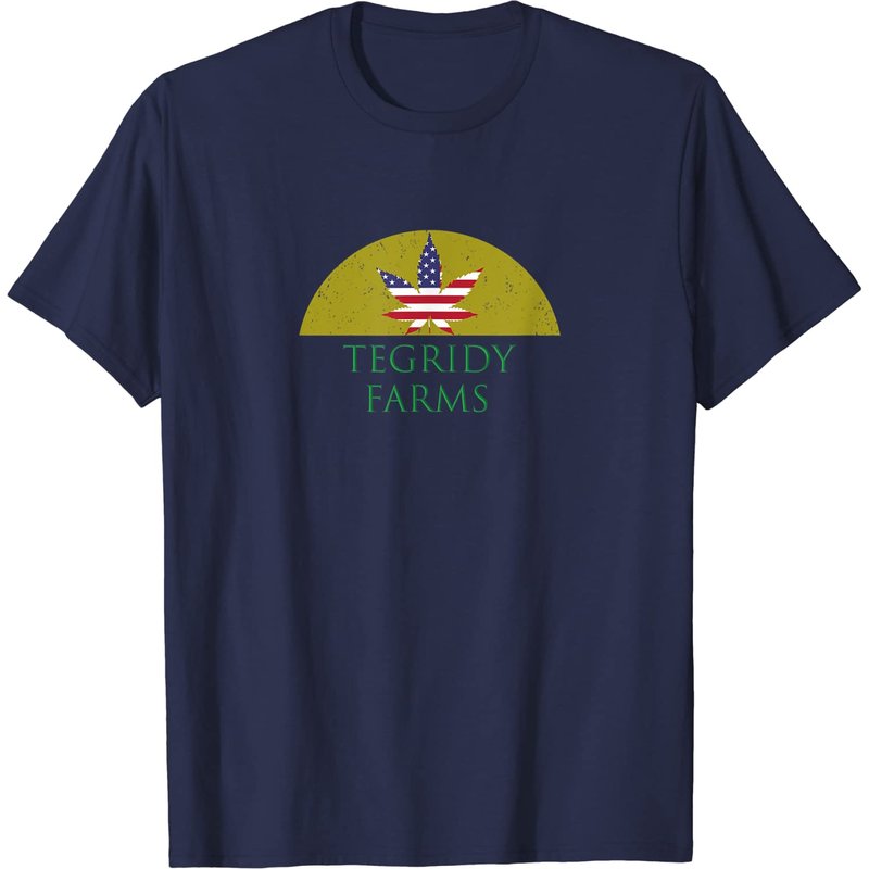 T-shirt Vintage Tegridy Farms pour Hommes en Noir