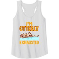 Débardeur Otter Puns pour hommes - Design d'otter épuisé et adorable
