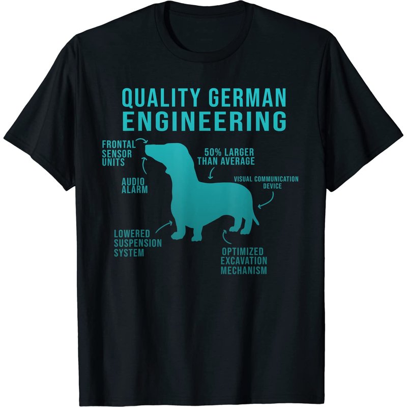 Cartoon Dachshund T-Shirt for Men - Funny Weiner Dog Design — Mens T Shirts