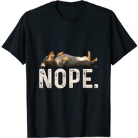 T-shirt Cartoon Teckel pour hommes - Nope Teckel Paresseux