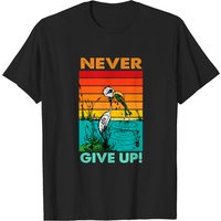 Never Give Up Frog T-shirt for Men — Mens T Shirts