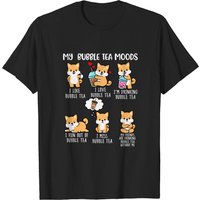 T-shirt Cartoon Shiba Inu Bubble Tea pour hommes