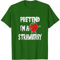 Fruit Face T-shirt Pretend I'm A Strawberry Halloween Costume — Mens T Shirts