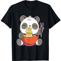 T-shirt Anime Panda Manger Ramen pour Hommes