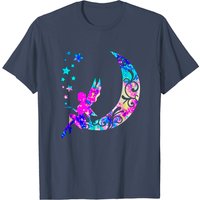 Fairy T-Shirt with Magical Fairy Sitting on the Moon for Men — Mens T Shirts