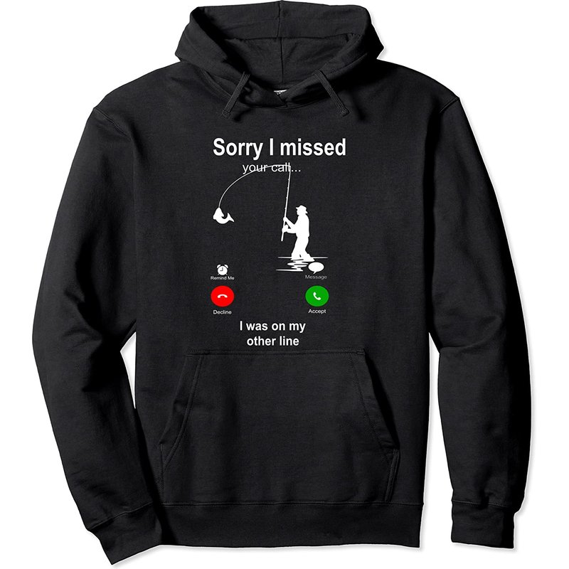 Hoodie de Pêche Sorry I Missed Your Call pour Hommes — Sweats à capuche pour hommes