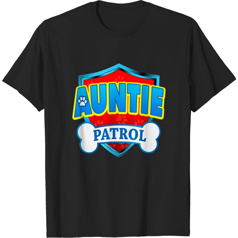 Funny Auntie Patrol Dog Mom Dad T-Shirt for Men — Mens T Shirts