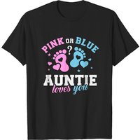 Men's Gender Reveal Auntie T-Shirt in Black