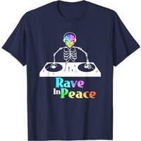 Rave In Peace Alien and Skeleton T-Shirt for Men