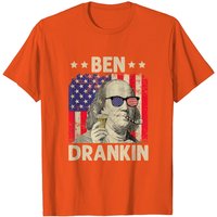 Ben Drankin 4th of July Independence Day Drinking Beer T-Shirt